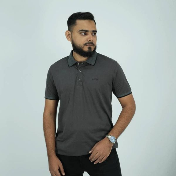 Soft Cotton Polo Shirt - Deep Ash (Musafir)